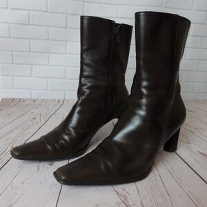 Vintage Enzo Angiolini brown leather boots size 5.5